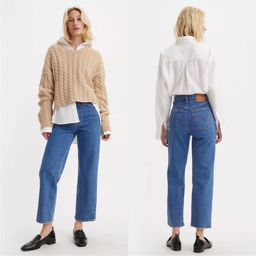 Levi's Ribcage Straight Ankle Jeans in Jazz Pop sz 25